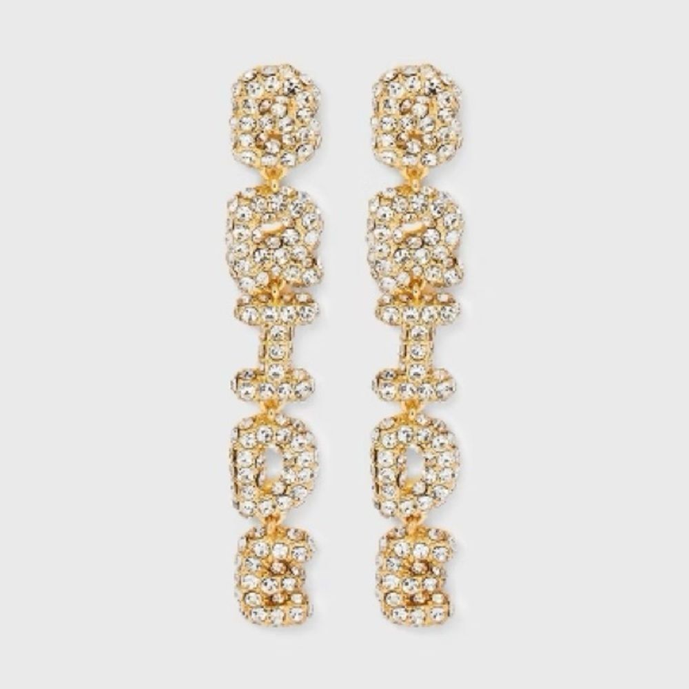 Crystal BRIDEStatement Earrings Perfect for Bridal Showers Bachelorette Parties - Picture 9 of 9